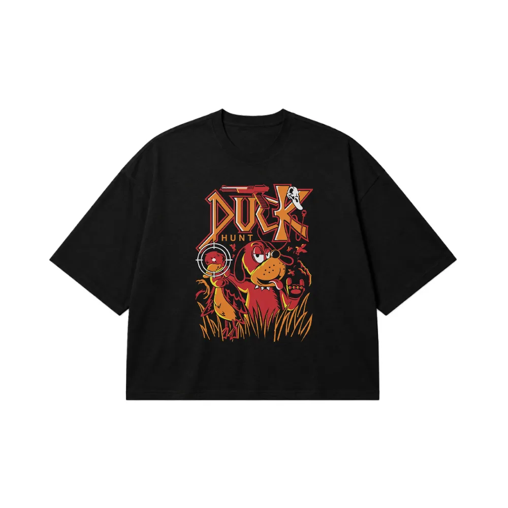 تیشرت باکسی داک هانت طرح کلاسیک (Duck Hunt) کد 31432