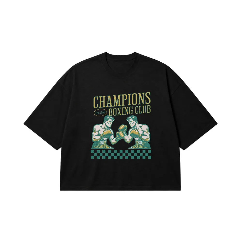 تیشرت باکسی بوکس طرح Champions Boxing Club کد 31462