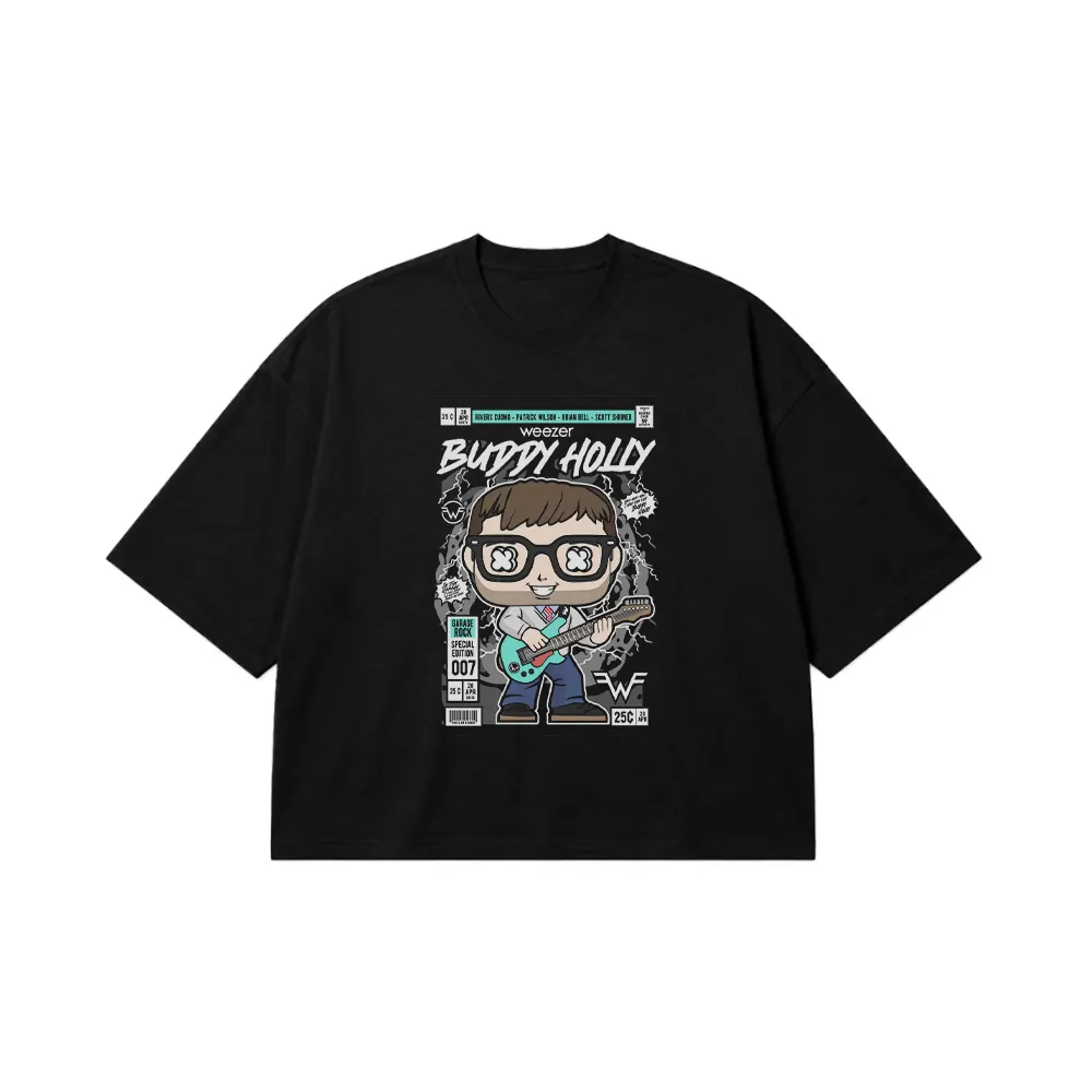 تیشرت باکسی ویزر طرح Buddy Holly کد 31567