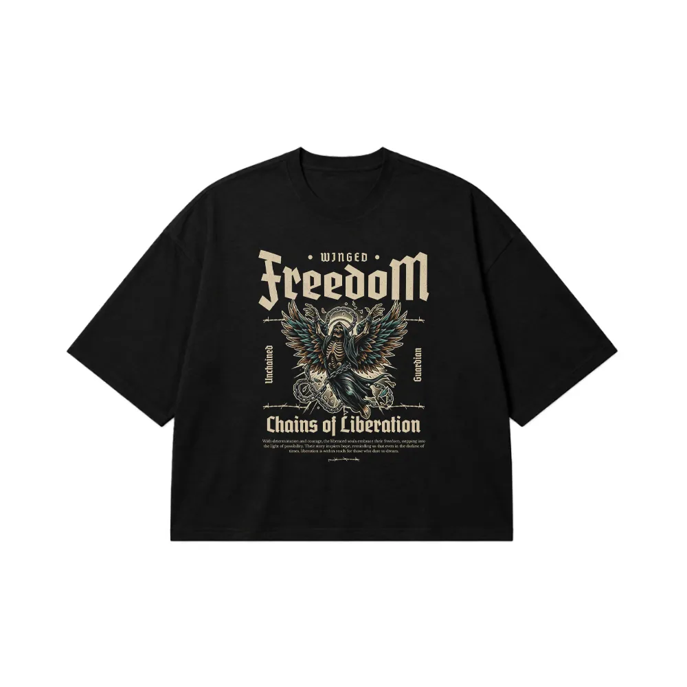 تیشرت باکسی انگیزشی آزادی طرح Chains of Liberation کد 31642