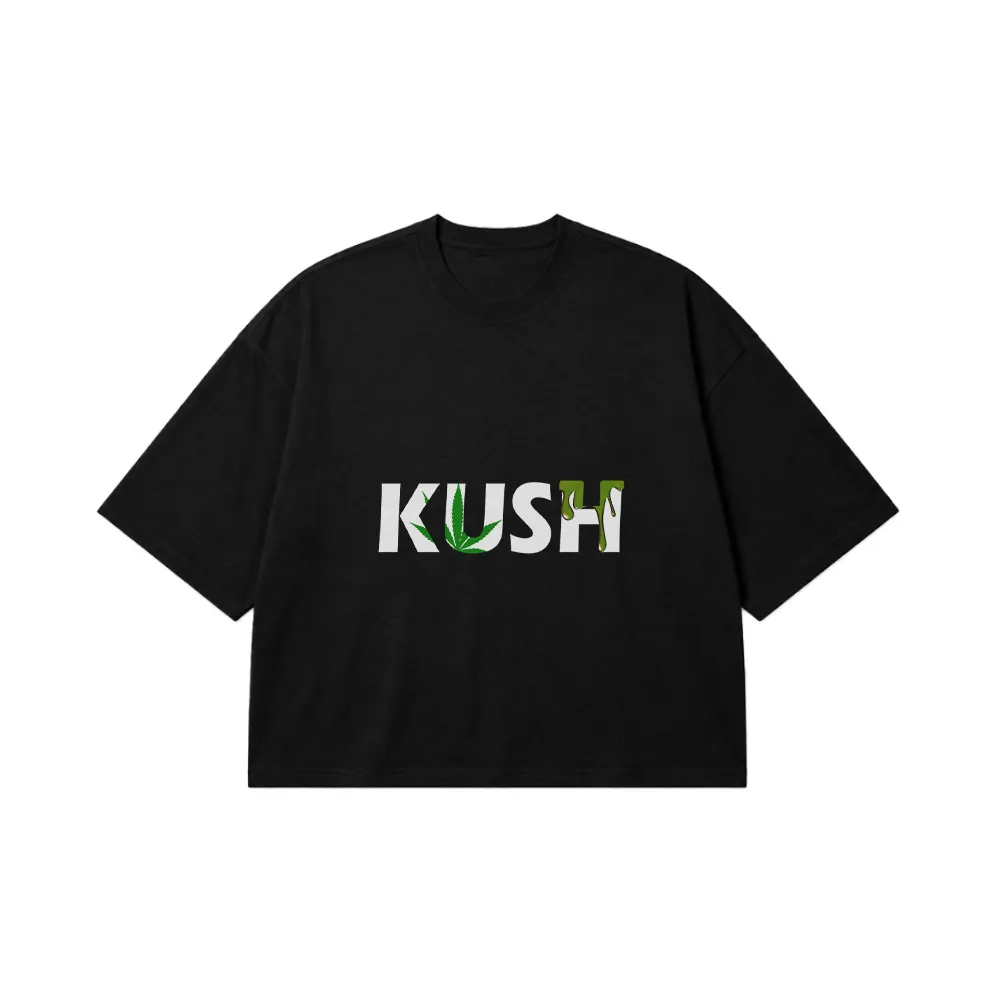 تیشرت باکسی تایپوگرافی کوش طرح KUSH کد 31689