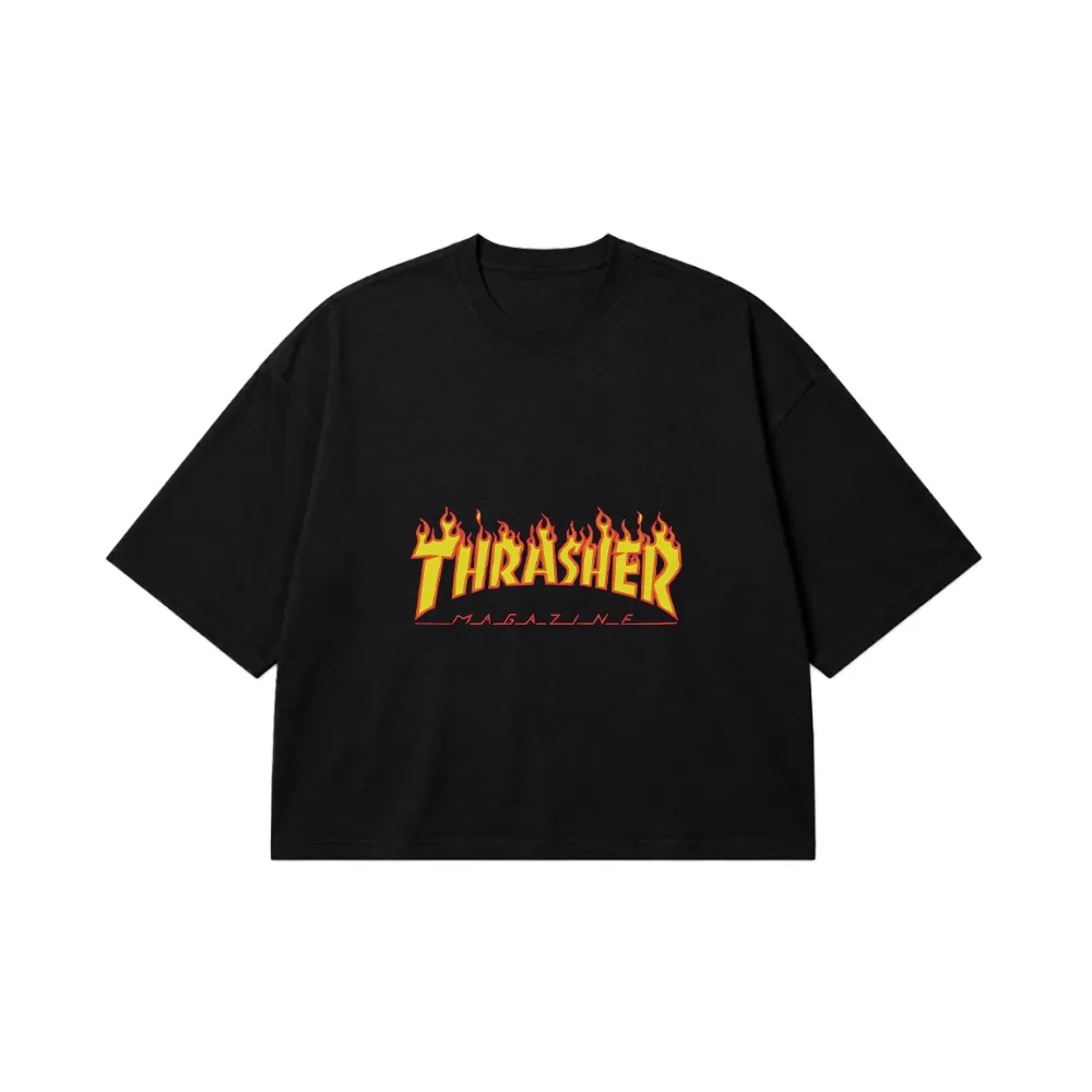 تیشرت باکسی اسکیت طرح Thrasher Magazine کد 31851