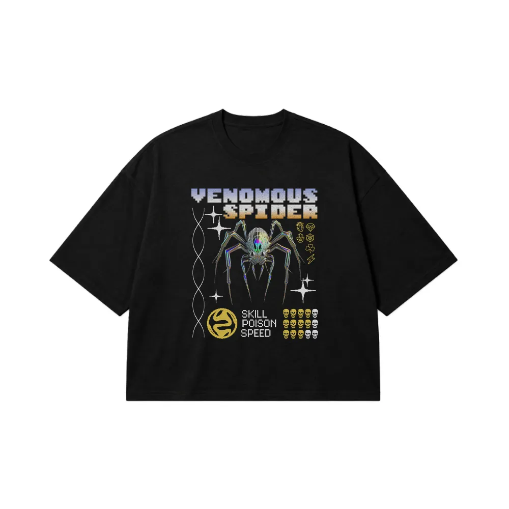 تیشرت باکسی عنکبوت سمی طرح Venomous Spider کد 31901