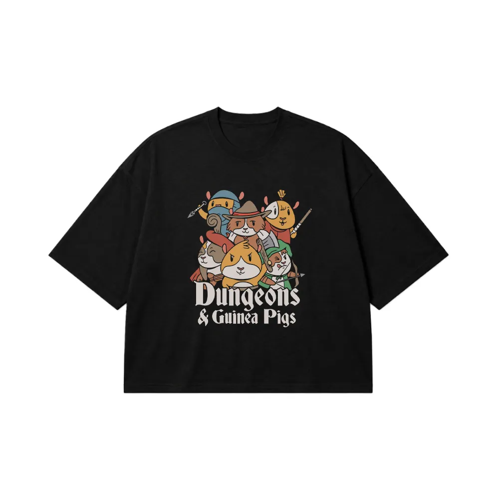 تیشرت باکسی Dungeons And Guinea Pigs طرح ماجراجویی کد 32362
