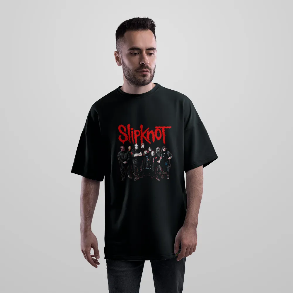 تیشرت اورسایز اسلیپ‌ناات طرح گروهی (Slipknot) کد 25148