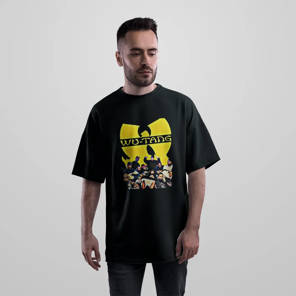 تیشرت اورسایز وو-تنگ کلن طرح لوگو (Wu-Tang Clan) کد 25191