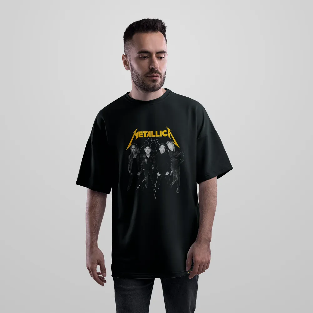 تیشرت اورسایز متالیکا طرح گروهی (Metallica) کد 25212