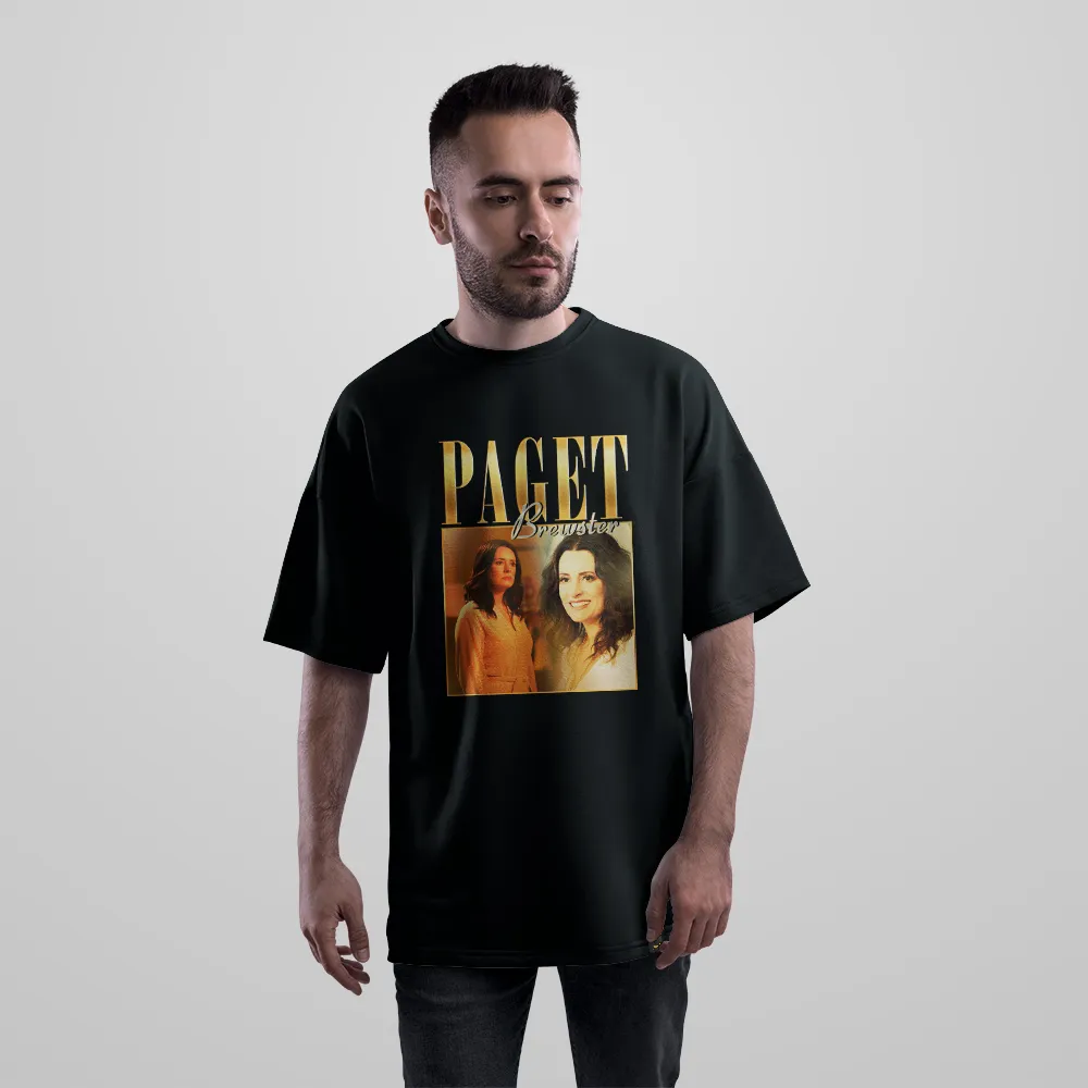 تیشرت اورسایز پگت بروستر طرح پرتره (Paget Brewster) کد 28281