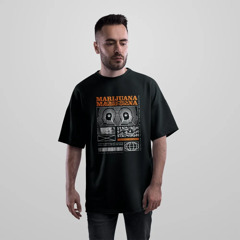 تیشرت اورسایز ماریجوانا طرح Streetwear کد 28554