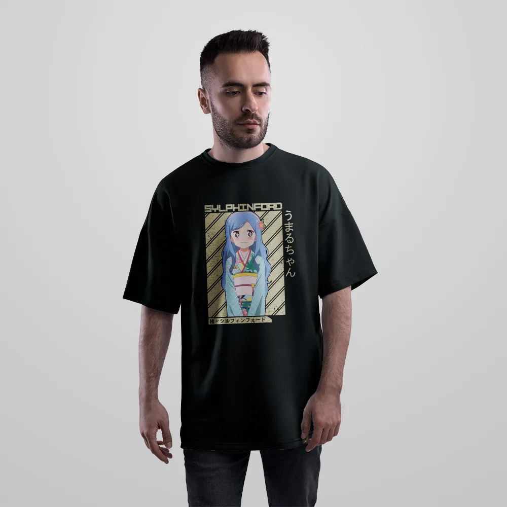 تیشرت اورسایز انیمه سیلفینفورد طرح کیمونو کد 29167