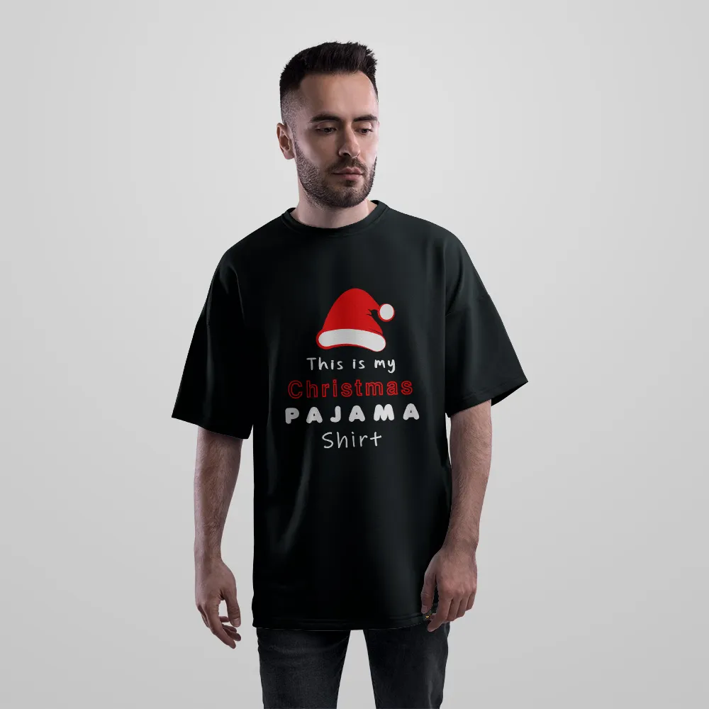 تیشرت اورسایز کریسمس طرح Christmas Pajama Shirt کد 29544