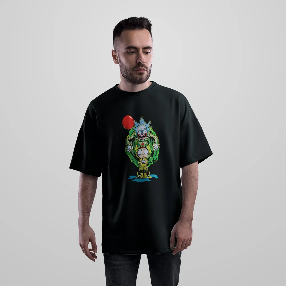 تیشرت اورسایز ریک و مورتی طرح کریسمسی (Rick and Morty) کد 29954