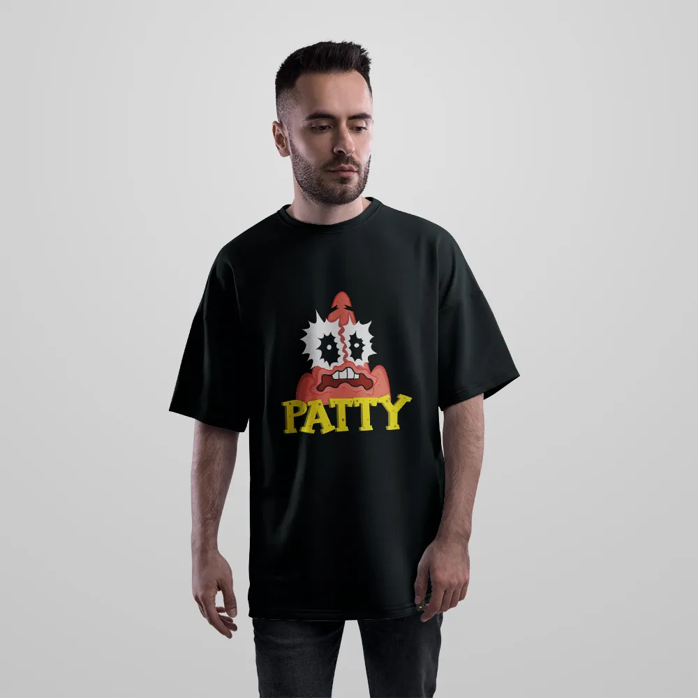 تیشرت اورسایز پاتریک باب اسفنجی طرح Patty کد 30671